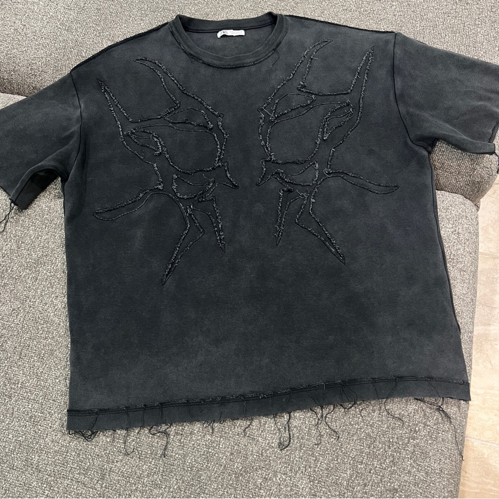 Zara Distressed Heavyweight T-shirt
